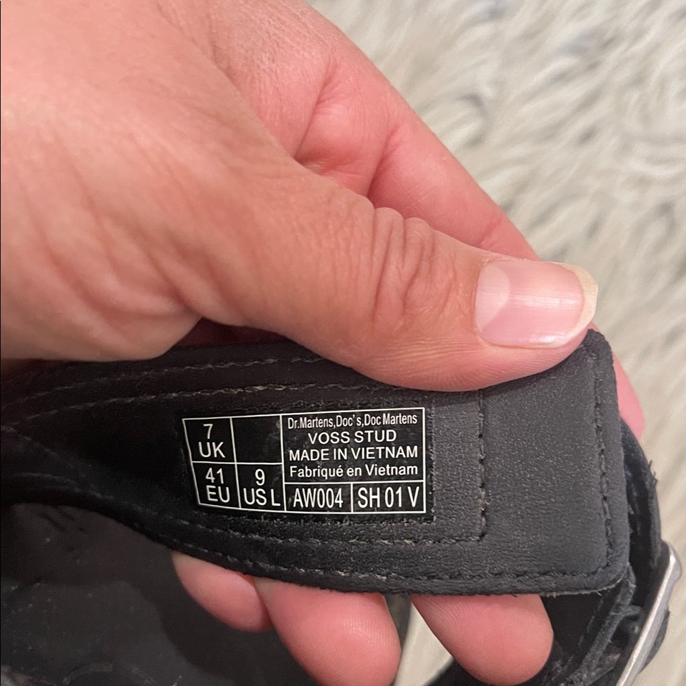 Dr. Martens Black  Sandals with Silver Studs - Picture 6 of 6